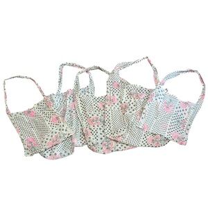 Free People Reusable Tote Shopping Bags Set of 5 Flowers Hippie Guazy Boho